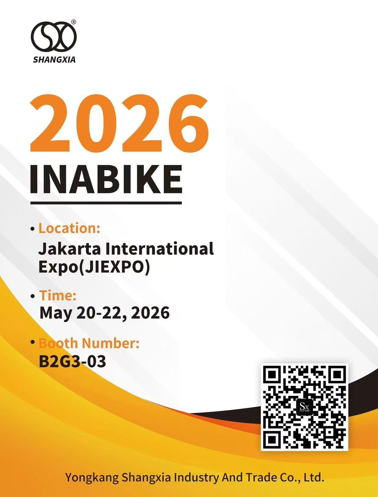 Pameran Inabike 2026，Penyerap Kejutan Motosikal SXJZ akan datang！