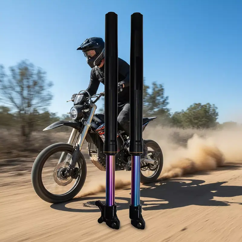 Warna Pelangi Tersuai Garpu Depan Terbalik Penyerap Hentakan Motosikal